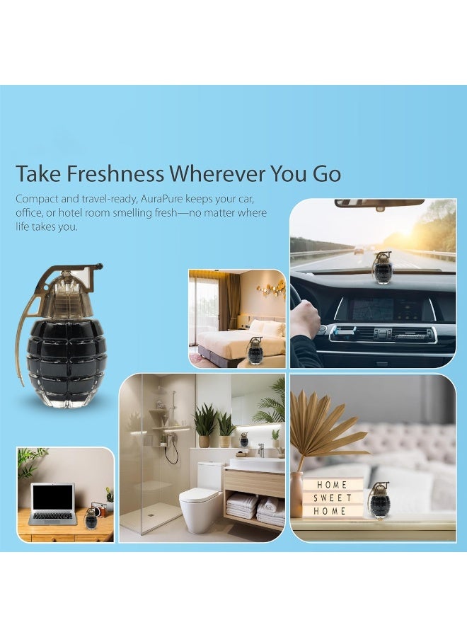 ان جي معطر جو برائحة الفواكه الاستوائية للسيارة والمنزل - رائحة منعشة تدوم طويلاً، تصميم مانع للتسرب، أداء ممتاز في جميع الأحوال الجوية للسيارة والمكتب وغرفة النوم والحمام 794-519 - Image 4